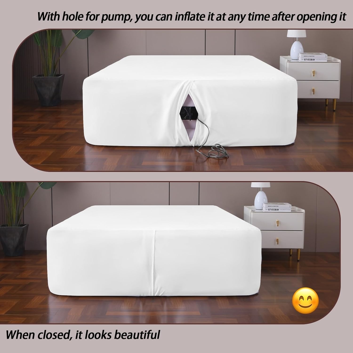 Twin Fitted Sheet for Air Mattress,with 24 Inch Extra Deep Pockets,Ultra Soft Du