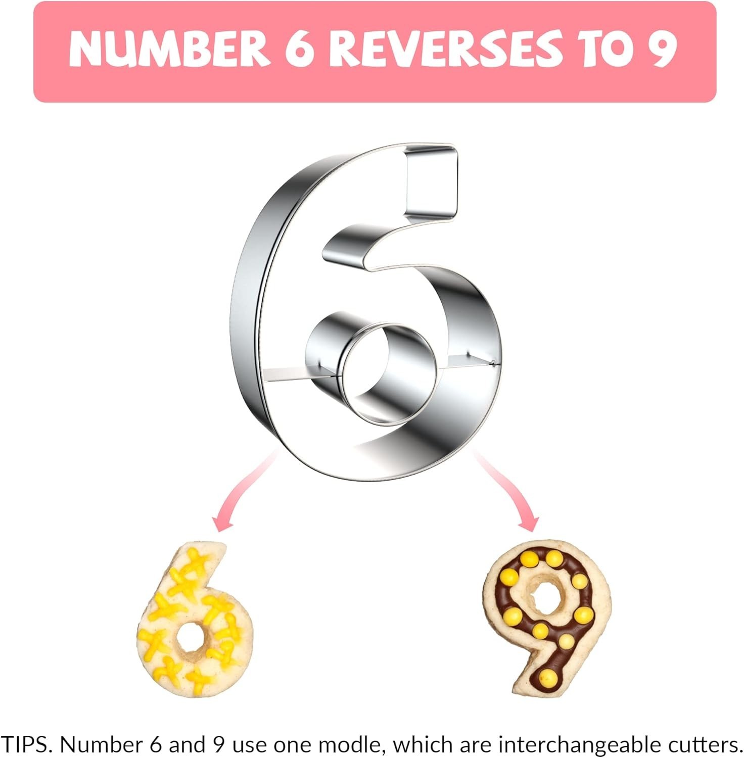 9PCS Number Cookie Cutters Set, Birthday Numbers 0-8(6 9PCS-Number(3 inches) - Imagen 4