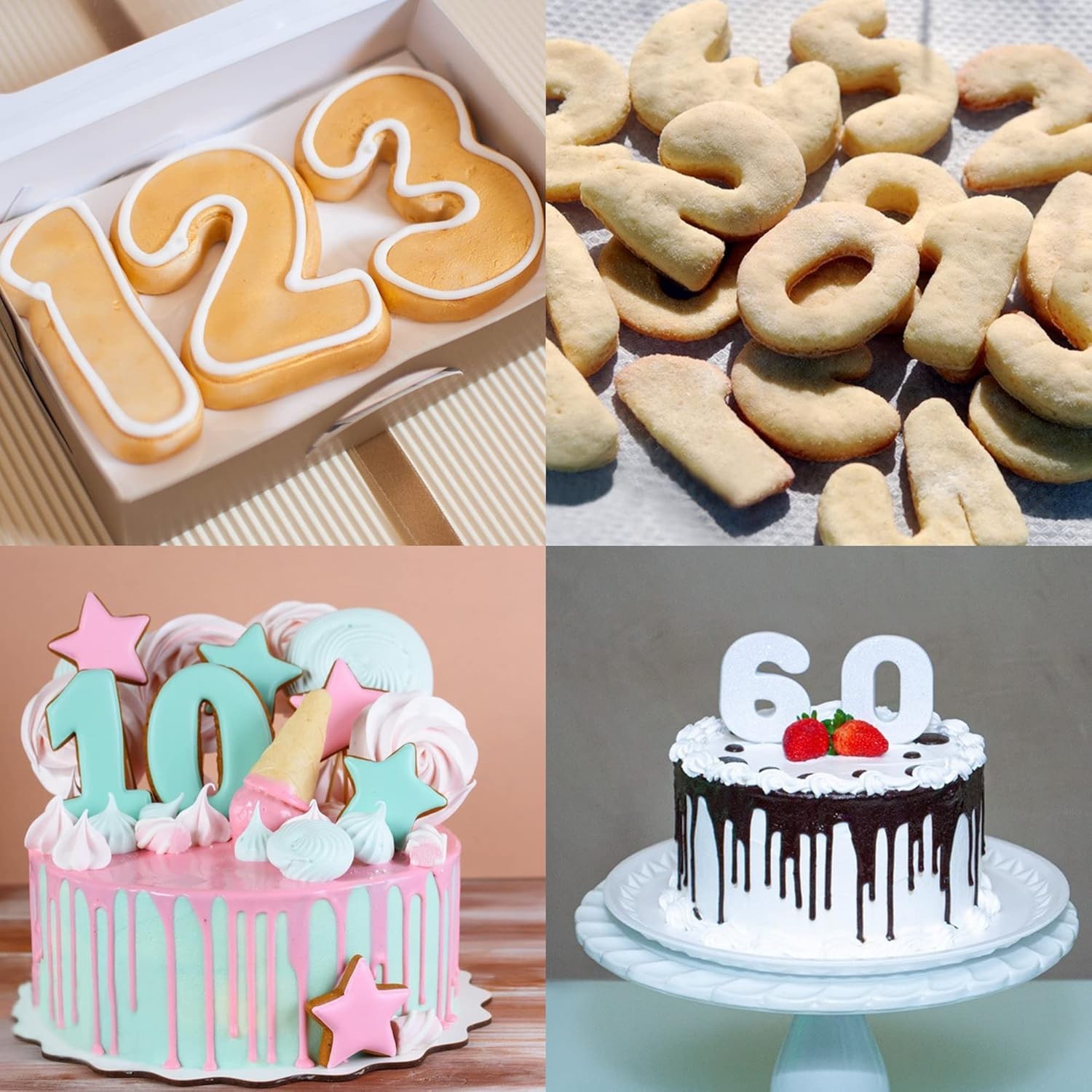 9PCS Number Cookie Cutters Set, Birthday Numbers 0-8(6 9PCS-Number(3 inches) - Imagen 5