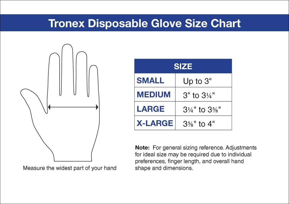 Tronex Healthcare Powder Free Nitrile Exam Gloves 100pcs LARGE 9252-30 Series - Imagen 5