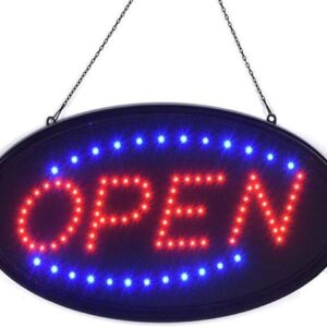 Animated Motion Ultra Bright OPEN Business Sign Store LED Neon Light with ON/OFF