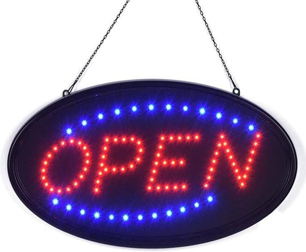 Animated Motion Ultra Bright OPEN Business Sign Store LED Neon Light with ON/OFF