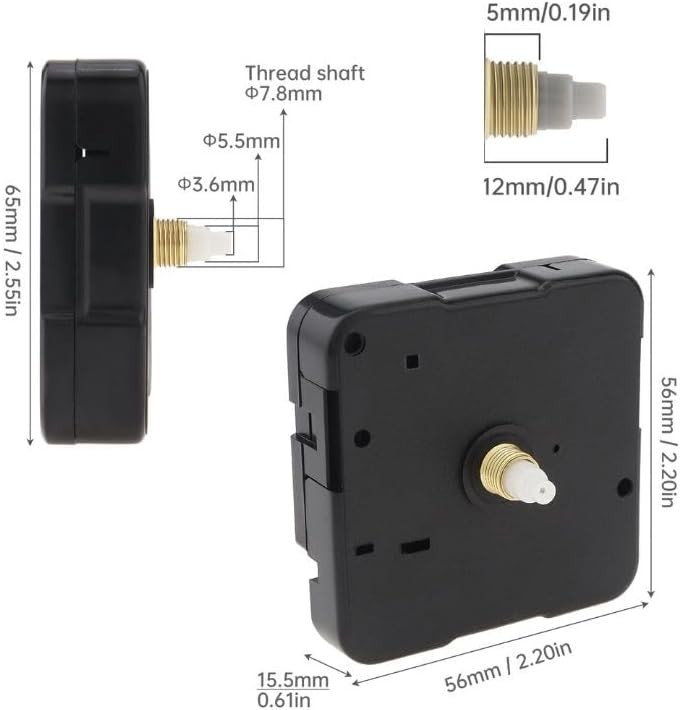 Replacement Silent Quartz Clock Movement Mechanism Battery Powered Hand Tool Kit - Imagen 8