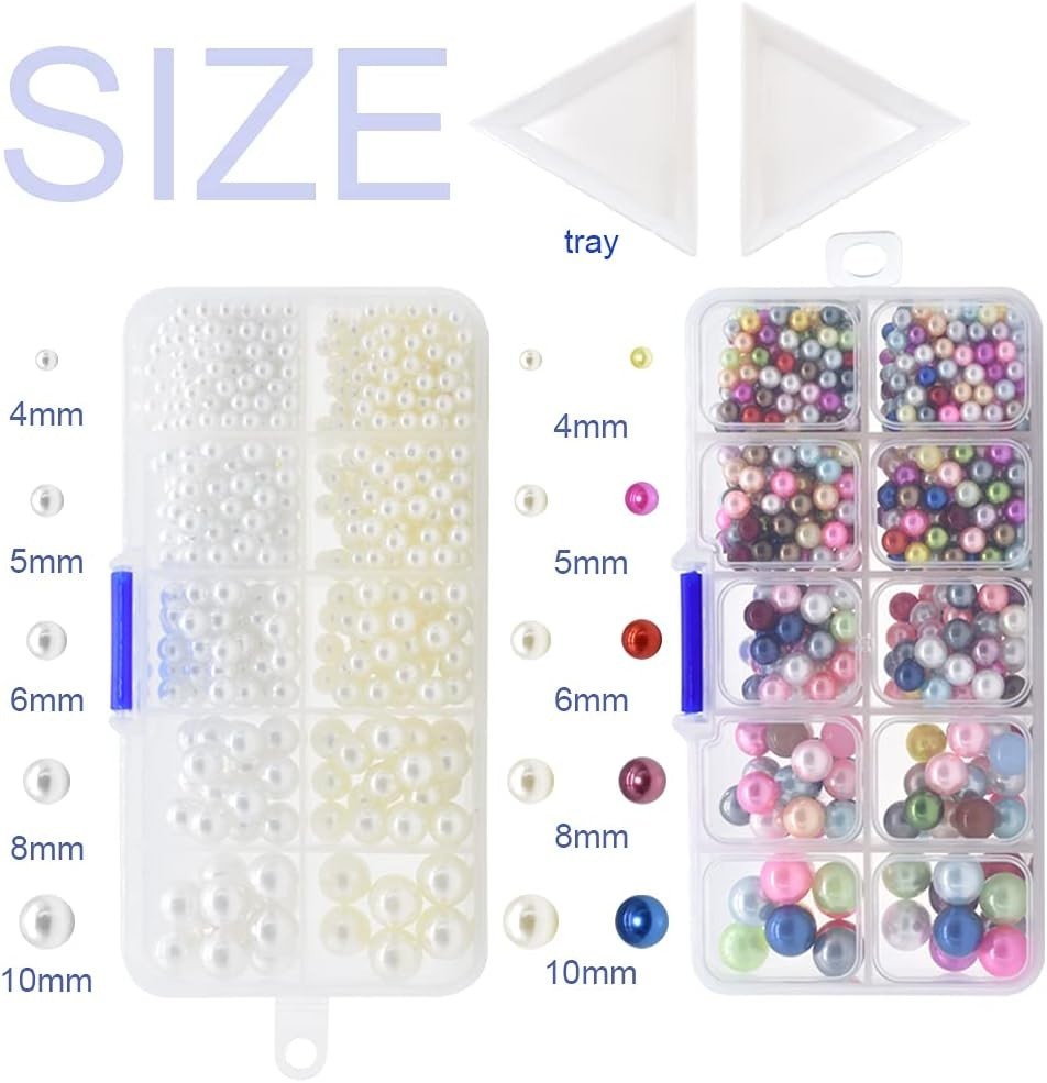 Pearl Setting Machine, Pearl Hand Press Tools with White Pearl Beads, Rivet S... - Imagen 6