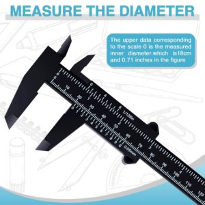 Vernier Caliper, 150mm 0.5mm High Accuracy Non Digital Caliper, Plastic Double