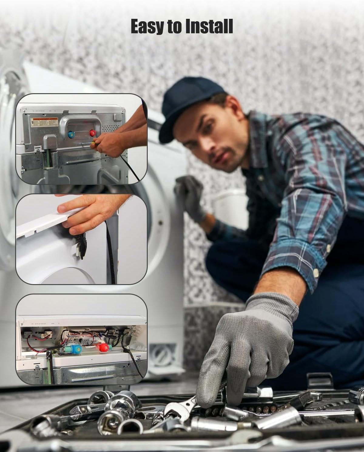 W11307244 Whirlpool Washer Door Lid Lock Switch Strike W10837741 Maytag Latch