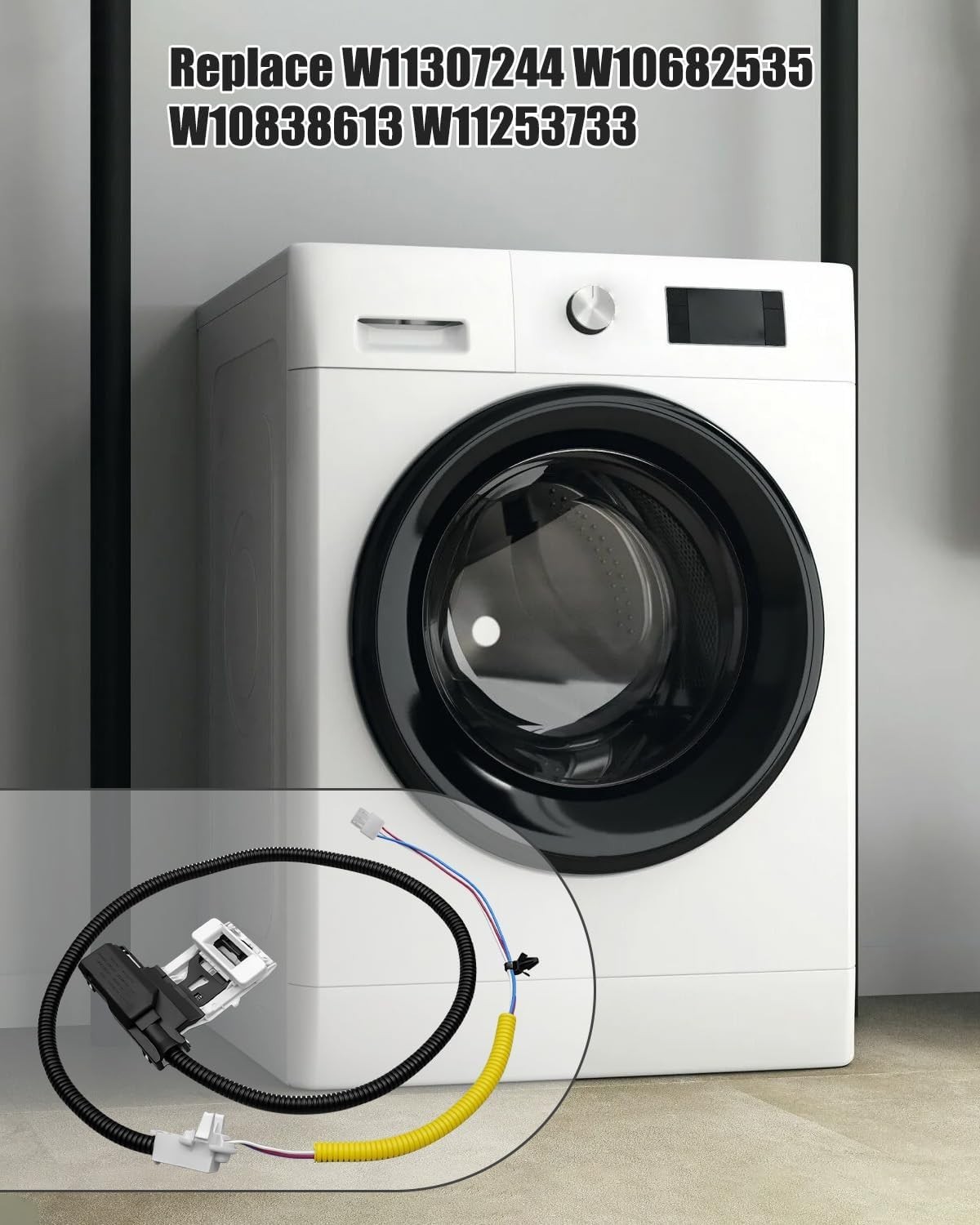 W11307244 Whirlpool Washer Door Lid Lock Switch Strike W10837741 Maytag Latch - Imagen 3