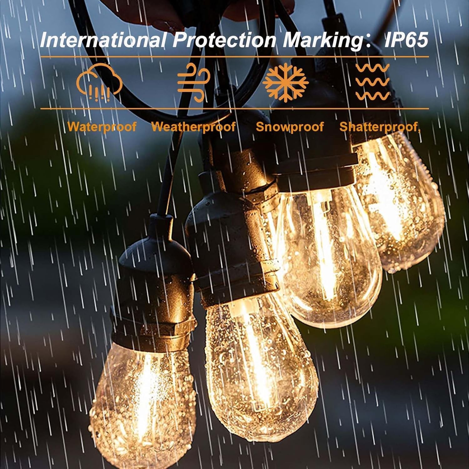 DC 3V Low Voltage,Solar String Light Bulbs,Shatterproof Waterproof S14 LED Bulbs