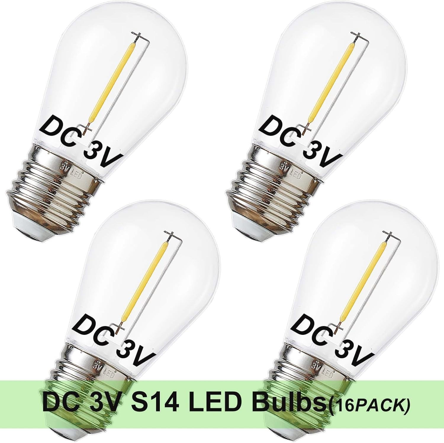 DC 3V Low Voltage,Solar String Light Bulbs,Shatterproof Waterproof S14 LED Bulbs - Imagen 7