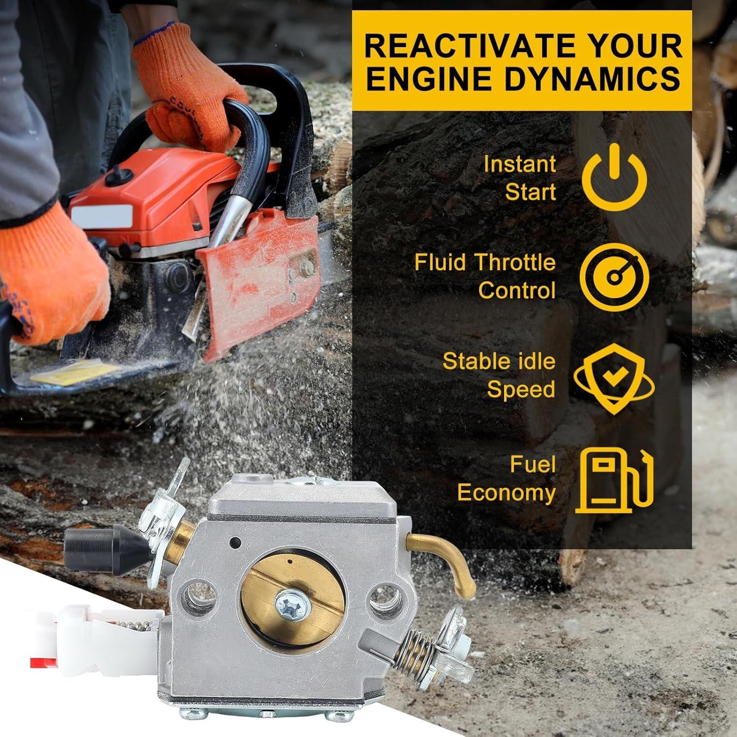 For HUSQVARNA 350 353 340 345 346 For Zama 503283208 Chainsaw Carburetor