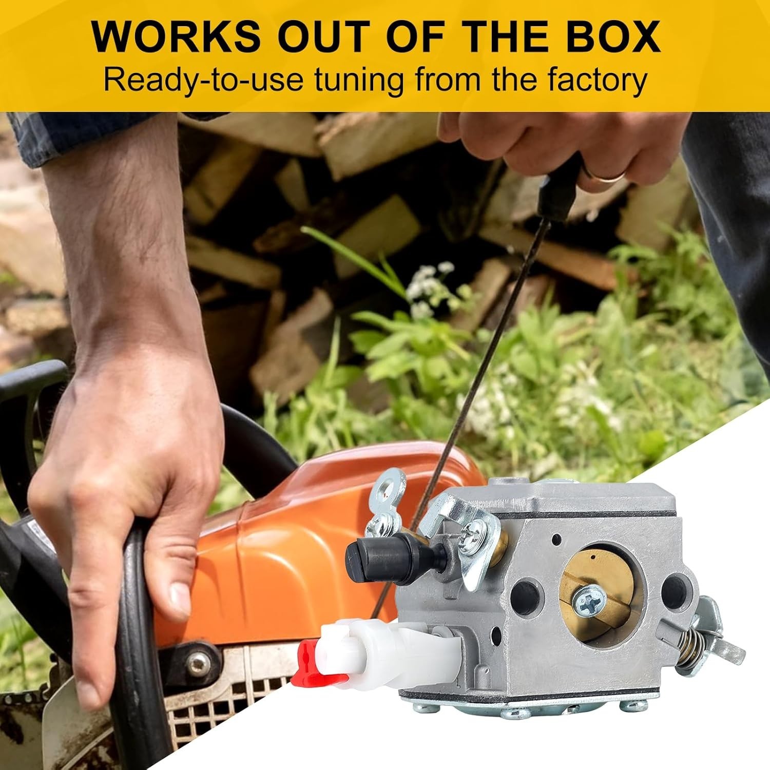 For HUSQVARNA 350 353 340 345 346 For Zama 503283208 Chainsaw Carburetor - Imagen 8