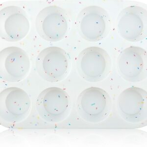Silicone Muffin Pan & Cupcake Pans for Baking - 12 Cup Regular Siz