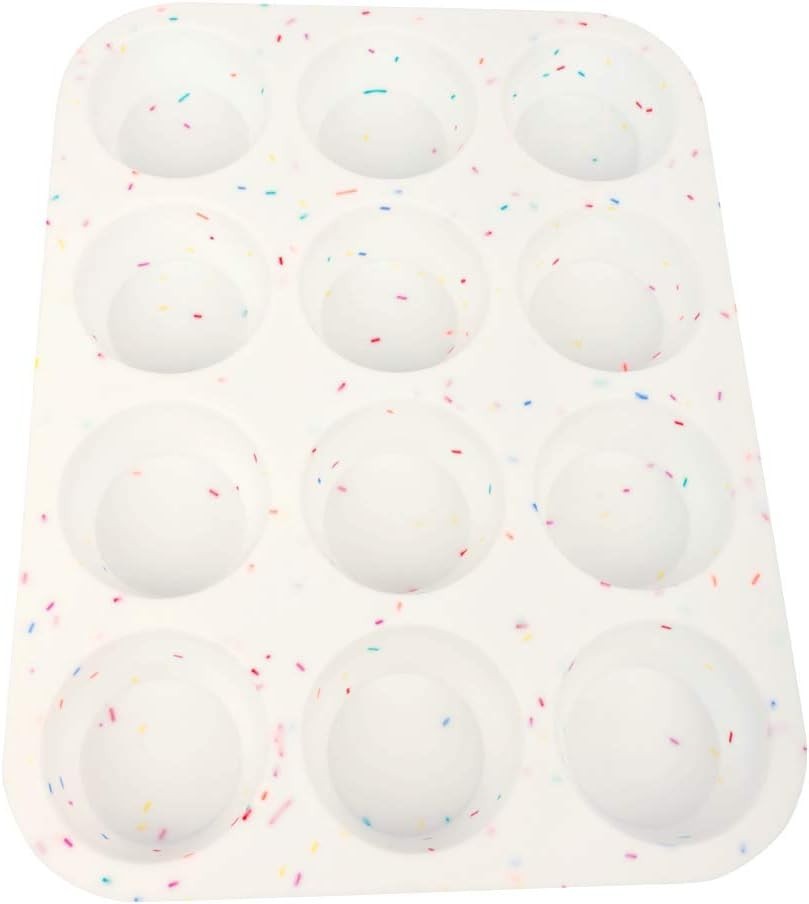 Silicone Muffin Pan & Cupcake Pans for Baking - 12 Cup Regular Siz - Imagen 3