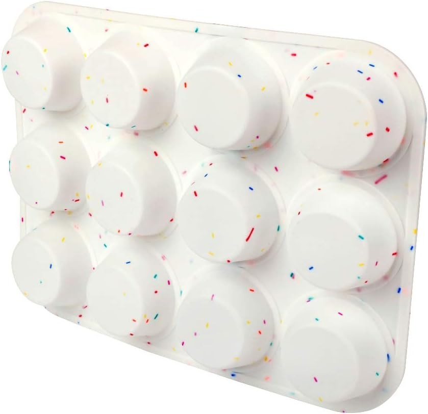 Silicone Muffin Pan & Cupcake Pans for Baking - 12 Cup Regular Siz - Imagen 4