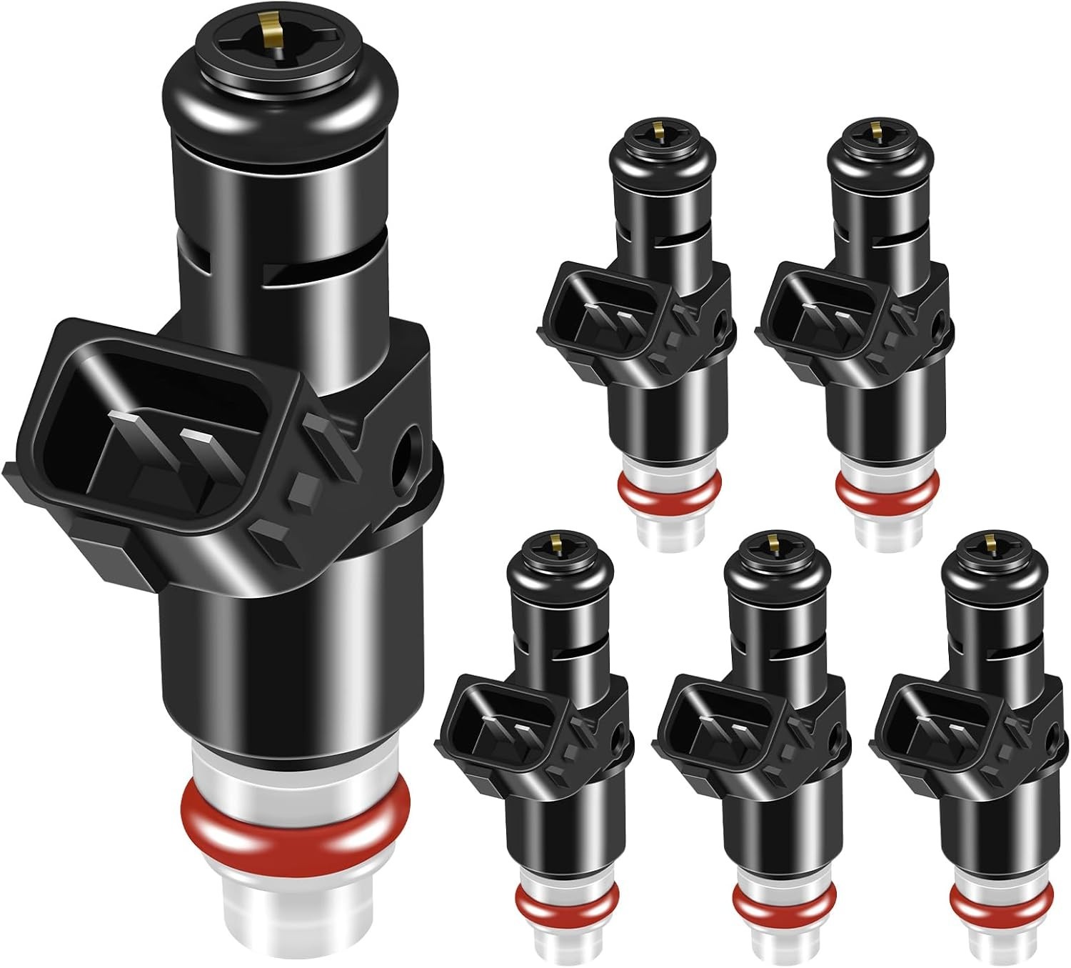 6Pcs Fuel Injectors 8001492N 8 Holes Honda Accord 2003-2007; Pilot 2005-2011