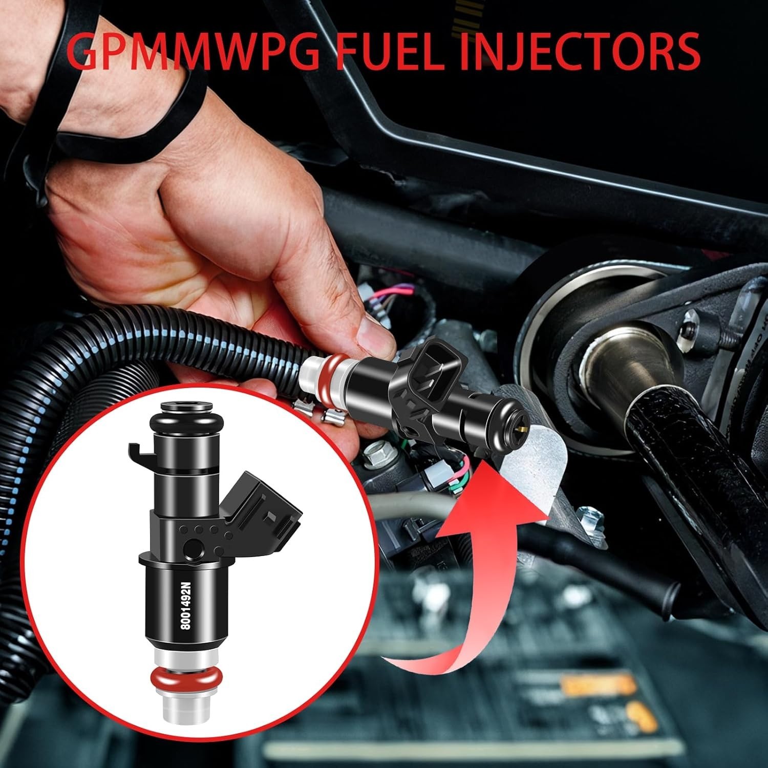 6Pcs Fuel Injectors 8001492N 8 Holes Honda Accord 2003-2007; Pilot 2005-2011 - Imagen 4