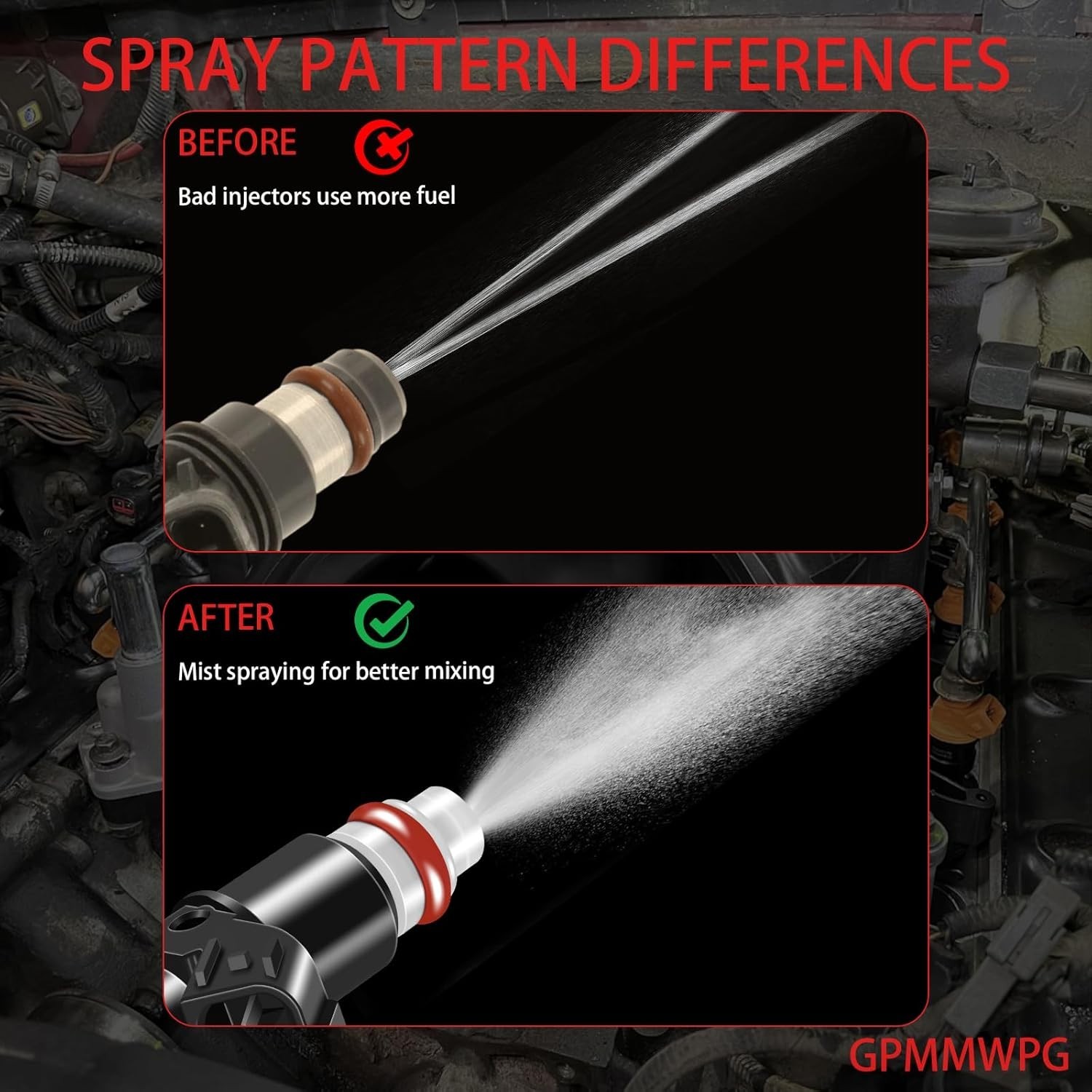 6Pcs Fuel Injectors 8001492N 8 Holes Honda Accord 2003-2007; Pilot 2005-2011 - Imagen 6