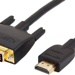 Amazon Basics HDMI to DVI Adapter Cable Bi-Directional 1080p Gold Plated, Black