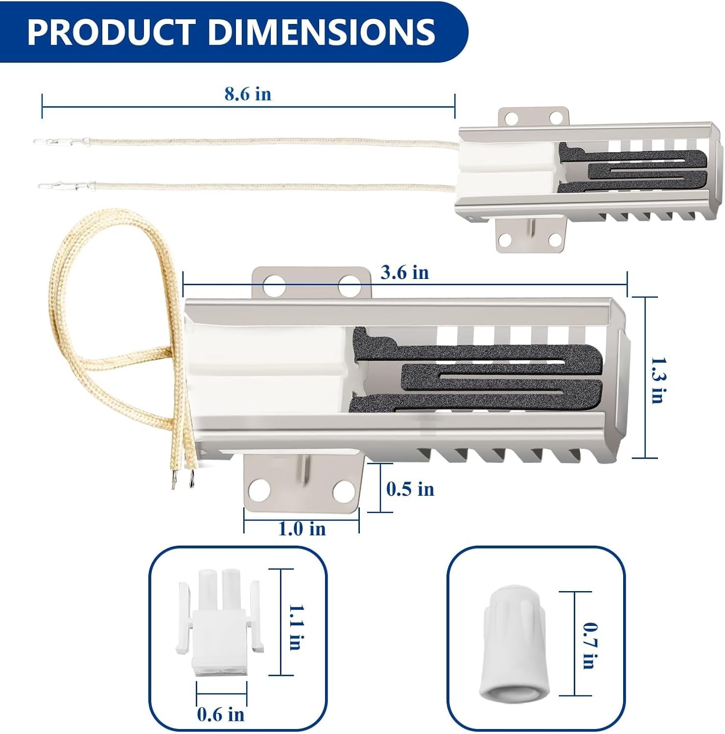 WB13K21 Oven Igniter Replacement for G-E Sam-sung Hot-point Ken-more 5303935066