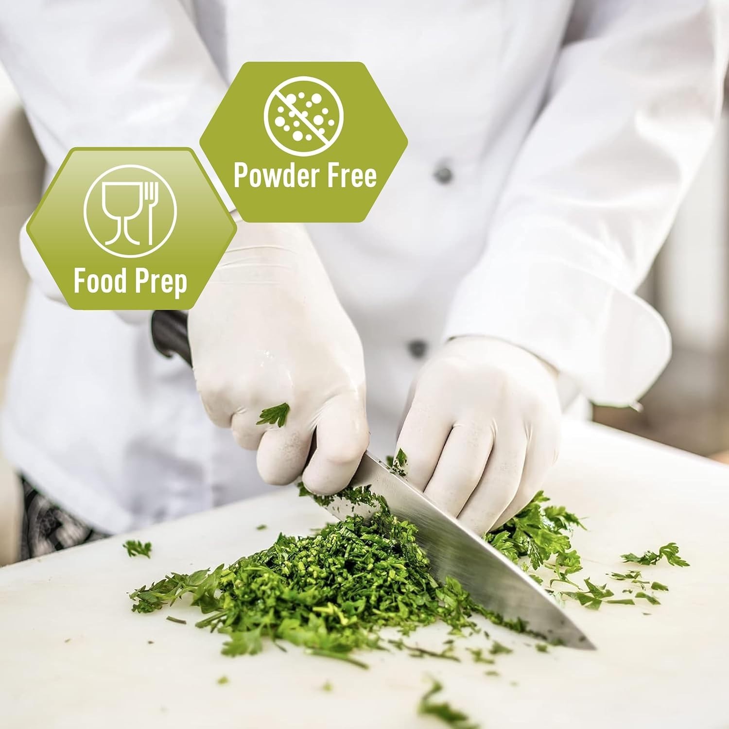 CURAD Comfort Latex Exam Gloves, Small, 100pcs - Imagen 9