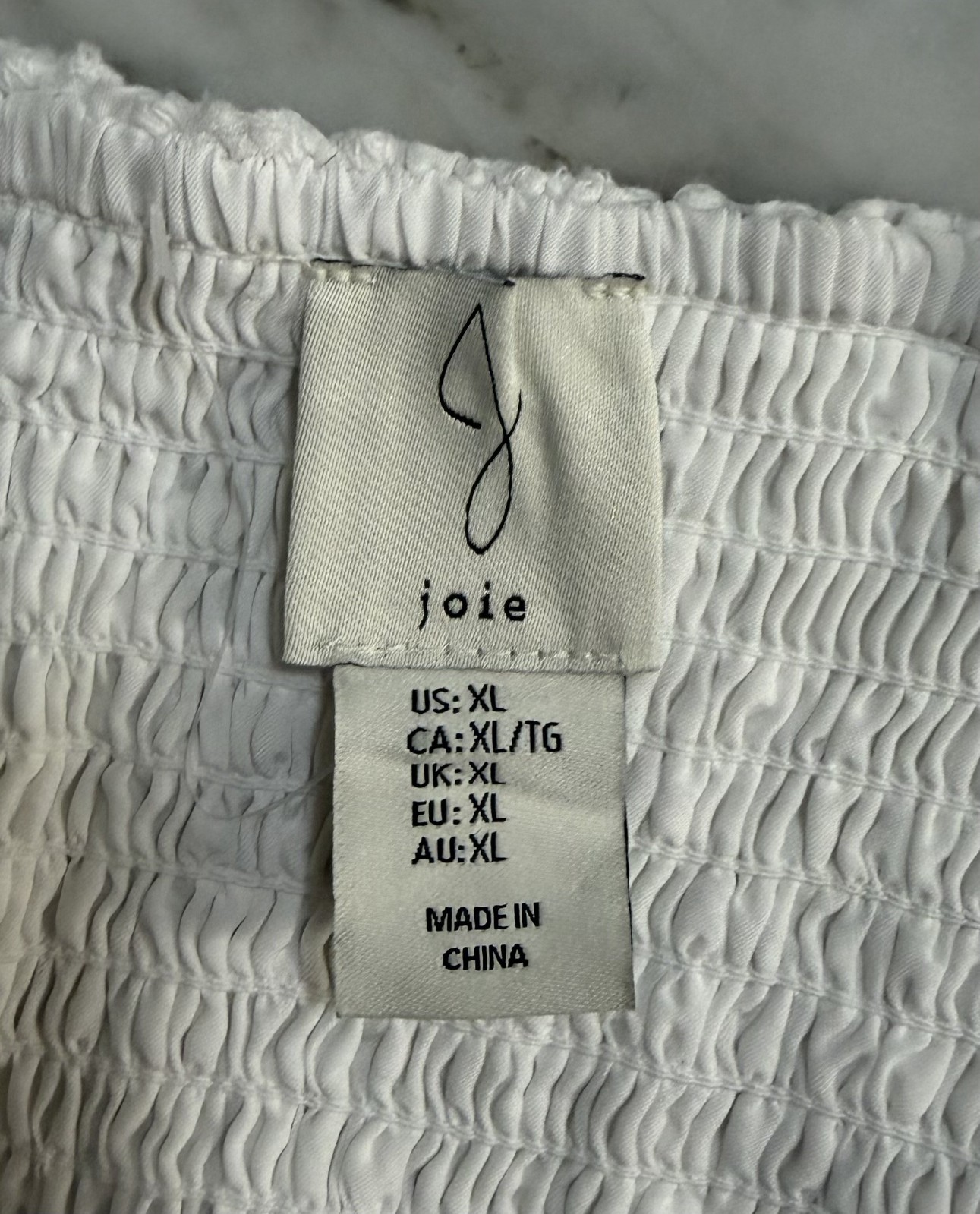 Joie White Size XL Sleeveless Shell 100% Cotton, Lining 100% Polyester Blouse - Imagen 3