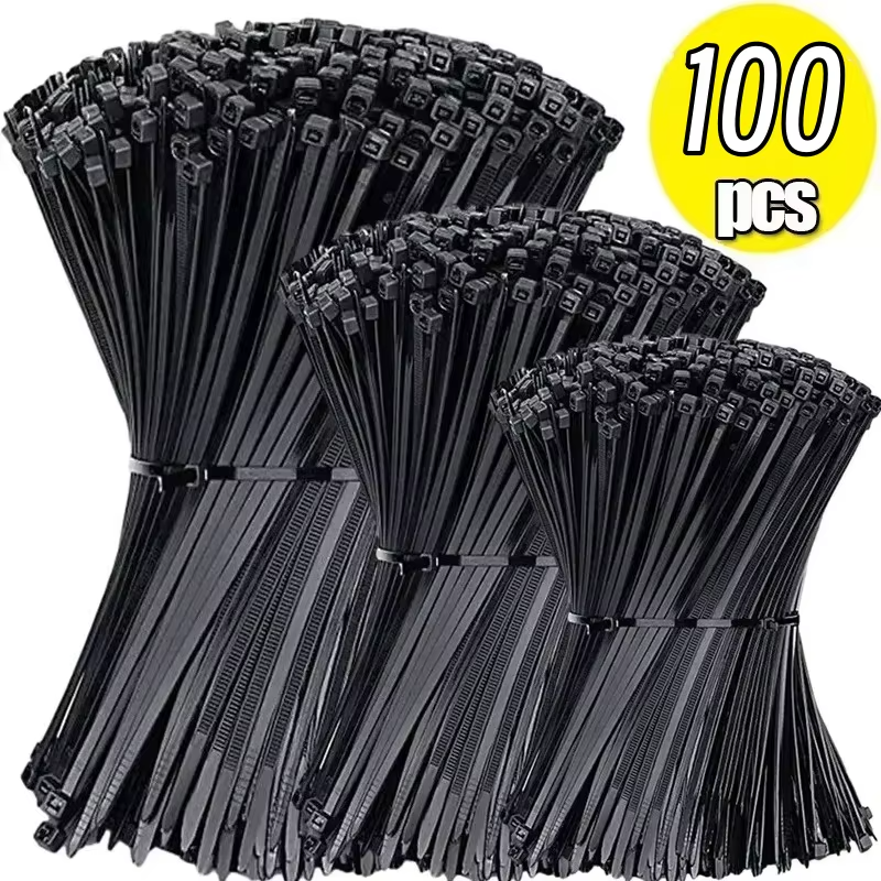 100 BLACK CABLE ZIP TIES Heavy Duty UV Resistant UL 1/8 in x 8 in - Imagen 5