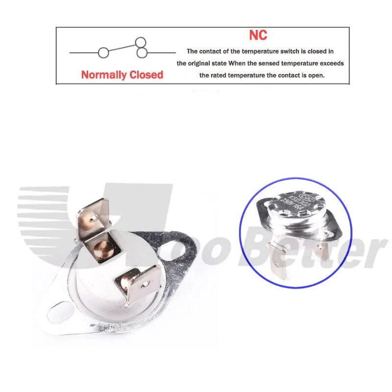 KSD302 Normally Closed Thermostat Thermal Temperature Switch 150°C - Imagen 3