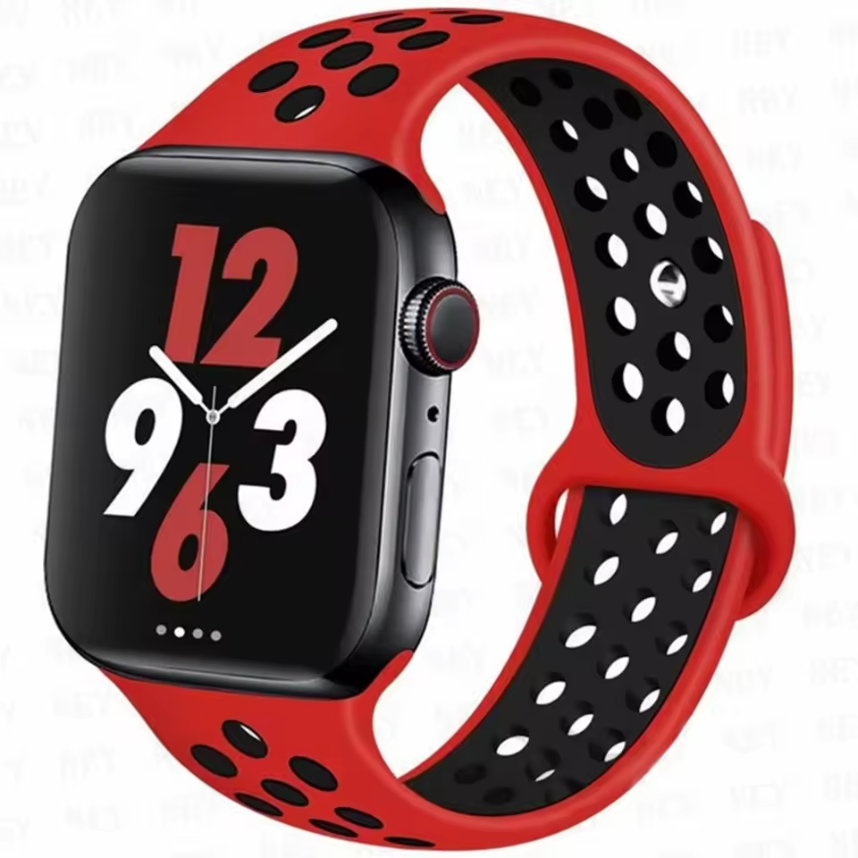 Silicone Band For Apple Watch Strap 44mm 45mm 40mm 41mm Sport Bracelet iWatch - Imagen 7