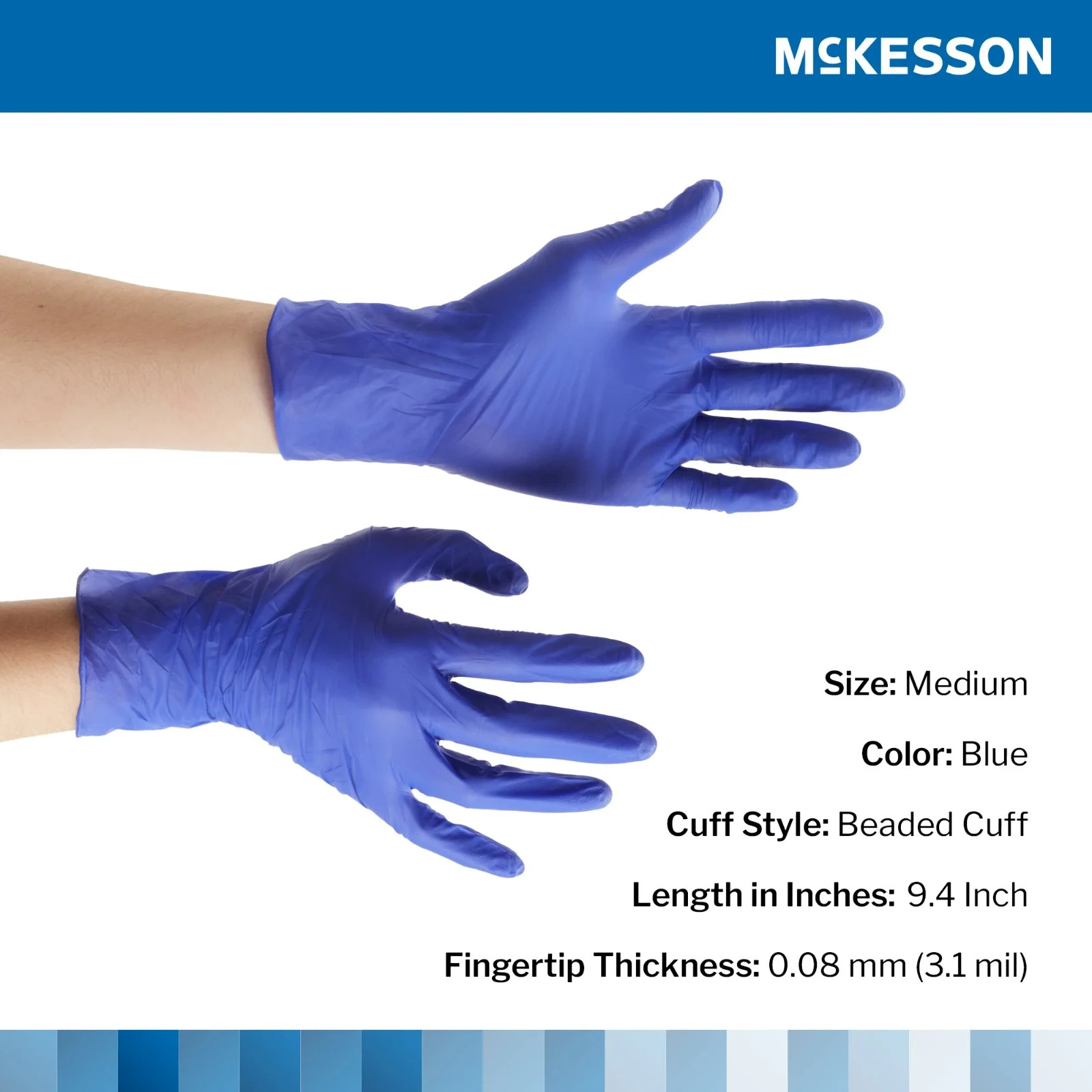 McKesson Confiderm Nitrile Exam Glove 100pcs per Box Size: Medium