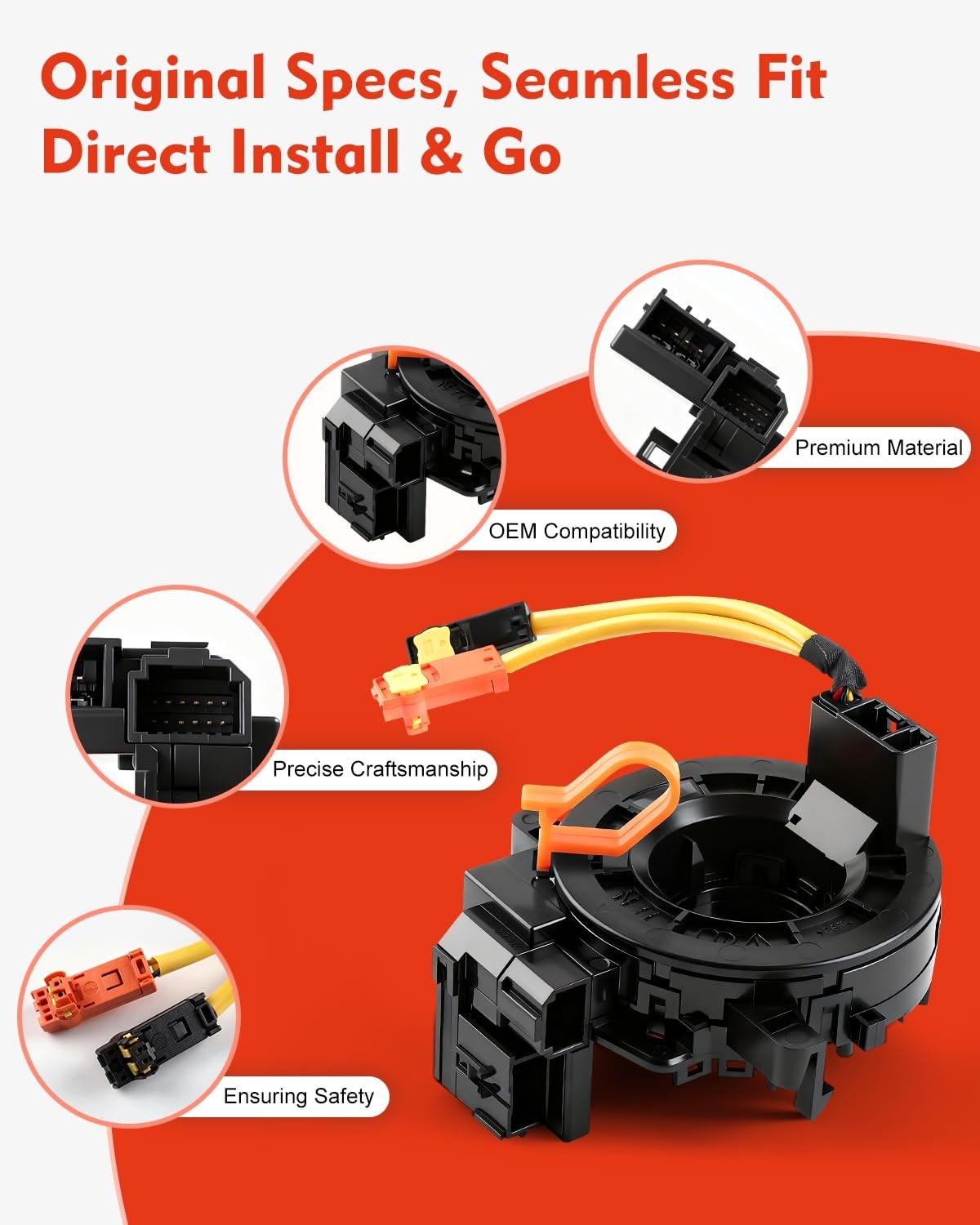 84306-09020 Clock Spring For Toyota RAV4 Corolla Tacoma Lexus IS300 2012-2022 - Imagen 6