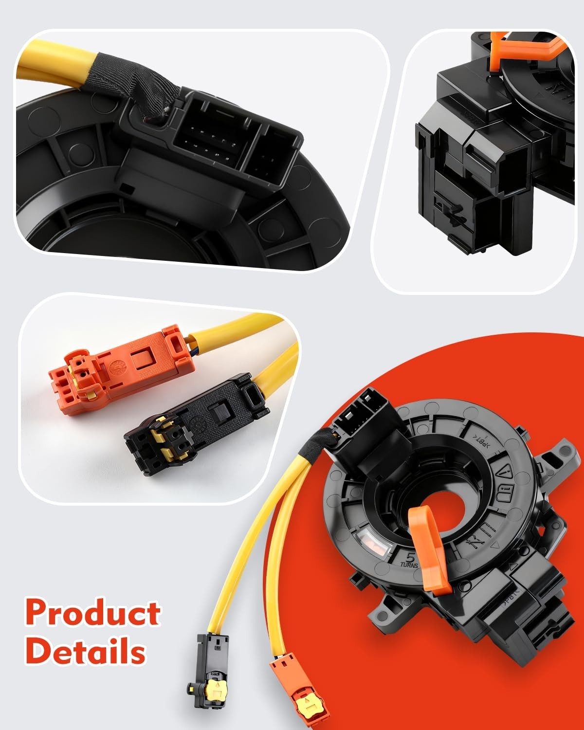 84306-09020 Clock Spring For Toyota RAV4 Corolla Tacoma Lexus IS300 2012-2022 - Imagen 7