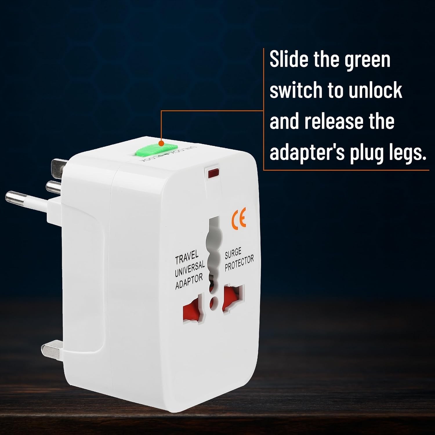 Universal Adapter For Plugs USA, EUR, UK, Australia and India, All in One - Imagen 4