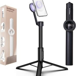 KraftGeek Magnetic Phone Tripod with MagSafe for iPhone 64-Inch Tripod