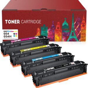 4PK Toner Cartridge for Canon 054 H Imageclass MF640C MF644cdw MF642cdw LBP620