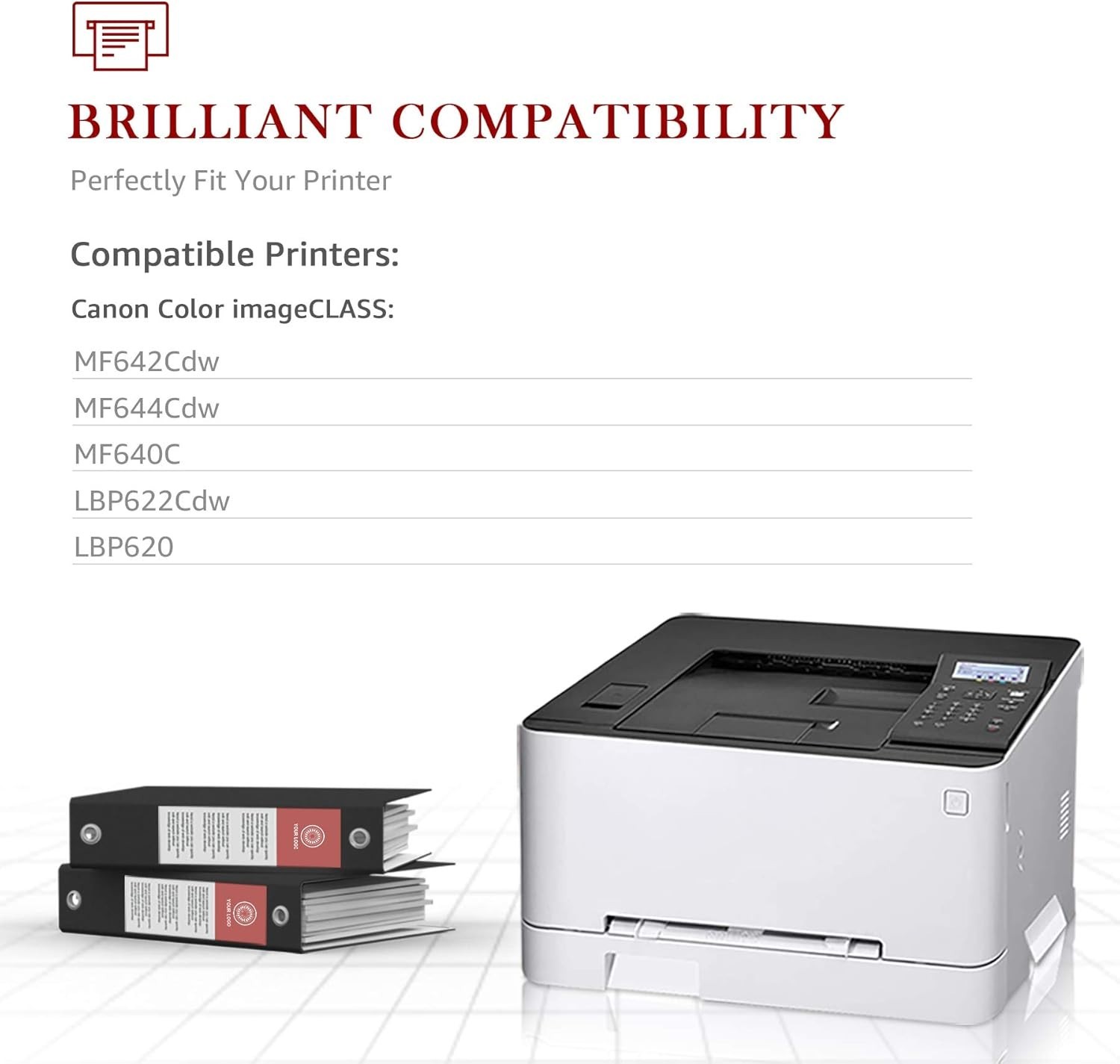 4PK Toner Cartridge for Canon 054 H Imageclass MF640C MF644cdw MF642cdw LBP620 - Imagen 7