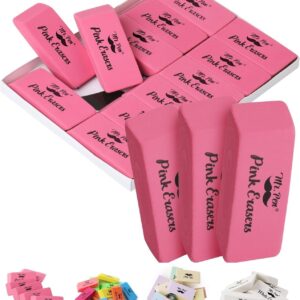 12 Pack Mr. Pen Pink Pencil Erasers, Large