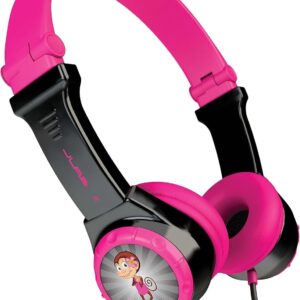 JLab JBuddies Kids headphones with volume limit, black, foldable (Black/Pink)