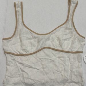 Women Sleeveless Tops Camisole Tank T-shirt Beige Size L