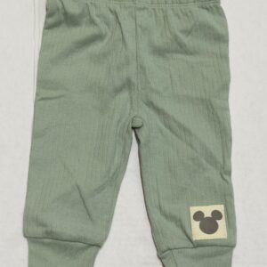 DISNEY Baby Premium Leggings in Ribbed Ecru Casual Stretchy Pants Size 0/3M