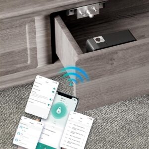 Smart Bluetooth Cabinet Locks Hidden Safety RFID Kid Keyless Drawer Locks Drawer