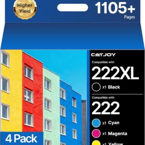 4 Pack Ink Cartridge Replacement For Epson 222XL HY Black T222XL120 WF-2960