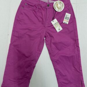 Curve Appeal Size 2/26 Womens Purple Cropped Pants w/ Slits Jeans Casual