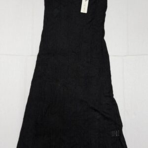 Hunter & Brown Sz Small Black Oatmeal Ribbed Knit Sleeveless Bodycon Midi Dress