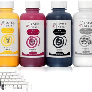 LOTSA STYLE Premium DTF Ink Refill for Inkjet Printers Heat Transfer Film Print