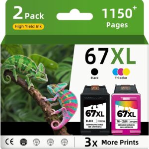 67XL Ink Cartridge for HP 67 Ink Envy 6000 6055e Deskjet 2700e 2755e 2800e 2855e