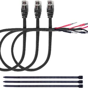 3-Piece Set 16.5" Radar Detector Hardwire Power Cord Mirror Wire Plug Tap Set