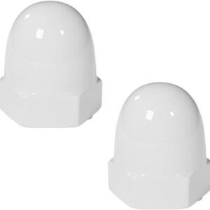 2 Pack White Ceramic Toilet Bolt Covers Elegant Bathroom Easy to Install