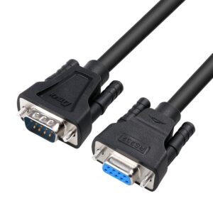 DTECH 6ft RS232 Serial VGA Cable Extension Male to Female 9 Pin Straight Through