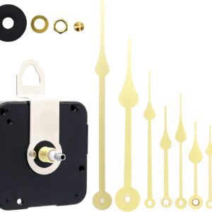 Quartz DIY Wall Clock Movement Kit with Elegant Gold Hands Battery Operated