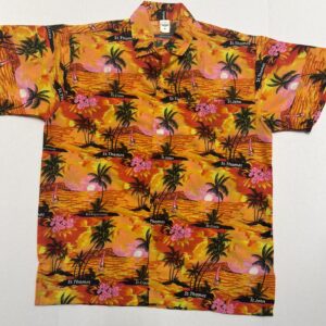 Ocean Blue Apparel Men's Short Sleeve Button Up Hawaiian Shirt Palm Trees Medium